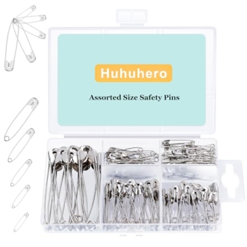 Huhuhero Safety Pins Assorted 150-Pack for Crafting