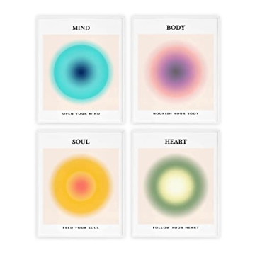 Colorful Gradient Aura Posters for Trendy Room Decor