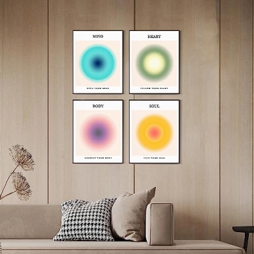 Colorful Gradient Aura Posters for Trendy Room Decor
