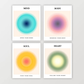Colorful Gradient Aura Posters for Trendy Room Decor