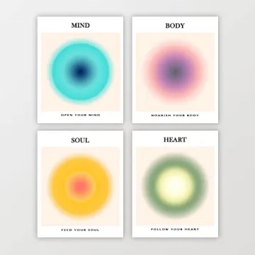 Colorful Gradient Aura Posters for Trendy Room Decor