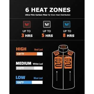 Venustas Men's Fleece Heated Vest with Battery, Lightweight Insulated Electric Vest
