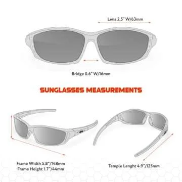 X LOOP Polarized Sports Sunglasses for Men - Wrap Around UV400 Baseball Running Cycling Driving Fishing Golf Glasses