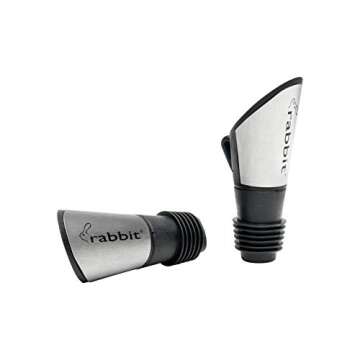 Rabbit Wine Pourer Stoppers Set of 2 - Durable & Versatile