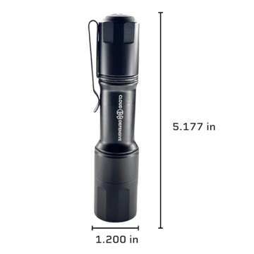 Cloud Defensive MCH HC Dual Fuel 80,000 Candela 1,100 Lumens Flashlight Black