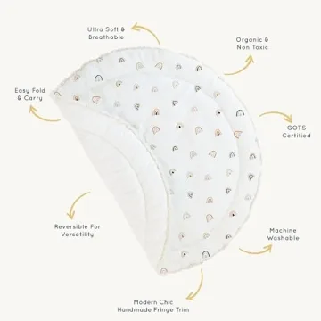 MakeMake Organics Baby Play Mat GOTS Certified Cushioned Rug