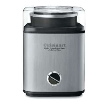 Cuisinart CIM-60PC Pure Indulgence Automatic Frozen Yogurt, Sorbet and Ice Cream Maker, 2 quart, Gre...