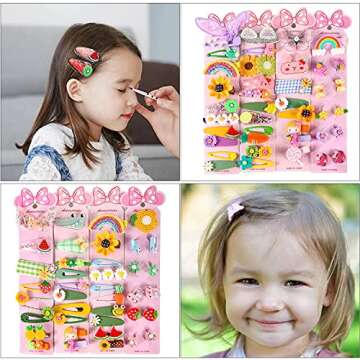 40 Cute Girly Hair Clips for Kids - XinLongTong