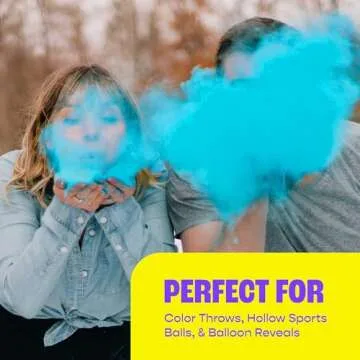 Chameleon Colors Gender Reveal Powder Set - 10 Individual Easy-Open Bags - 5 Bags of Blue and 5 Pink Color Chalk Powder for Photography, Baby Boy or Girl Gender Reveal and More - 10 Pack of 70g Bags