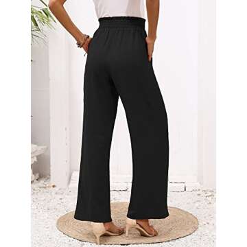Heymoments Women's Stylish Wide Leg Pants for Everyday Comfort