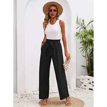 Heymoments Women's Stylish Wide Leg Pants for Everyday Comfort