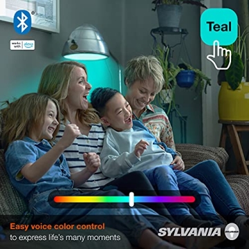 SYLVANIA Bluetooth LED Smart Bulbs - Easy Setup, RGBW Color