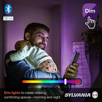 SYLVANIA Bluetooth LED Smart Bulbs - Easy Setup, RGBW Color