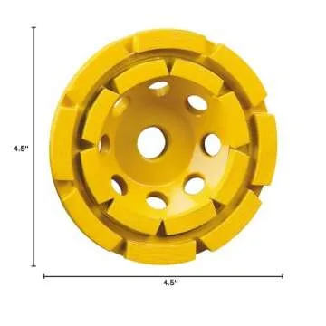 DEWALT 4.5-Inch Double Row Diamond Cup Grinding Wheel