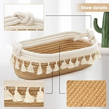 Stylish HOSROOME Woven Storage Basket for Home Decor