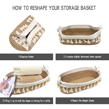Stylish HOSROOME Woven Storage Basket for Home Decor
