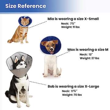 BARKLESS Dog Cone for Large Dogs - Soft Recovery Collar