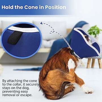 BARKLESS Dog Cone for Large Dogs - Soft Recovery Collar