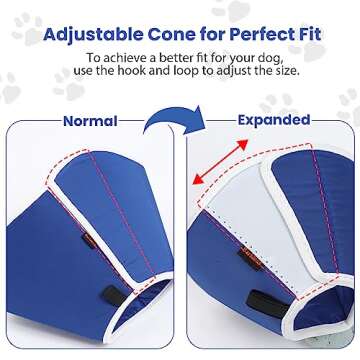 BARKLESS Dog Cone for Large Dogs - Soft Recovery Collar