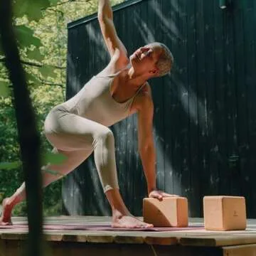 B YOGA B Block 3, 100% Cork - for Yoga, Pilates, Workout and Floor Exercises, 8.5” x 4.5” x 3”