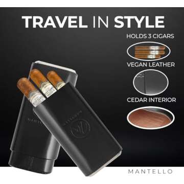 Luxury Mantello Cigar Case with Cedar Lining