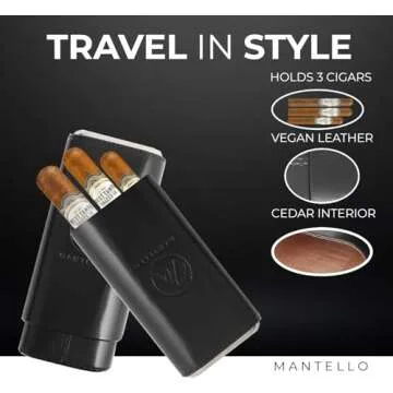 Luxury Mantello Cigar Case with Cedar Lining