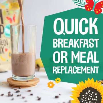 EarthChimp Organic Vegan Protein Powder Bundle, Chocolate + Vanilla, (Each 26 Servings, 32 Oz) with Probiotics, Organic Fruits & Plant Based Protein Powder, Dairy Free, Gluten Free