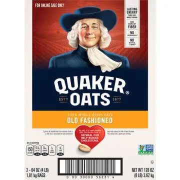Quaker Old Fashioned Rolled Oats, Two 64oz Bags - 90 Servings