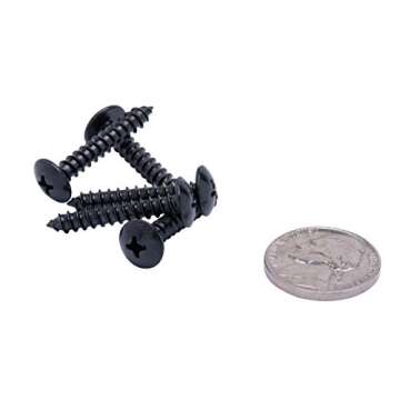 Stylish Rust-Resistant Black Wood Screws - 25 Pack