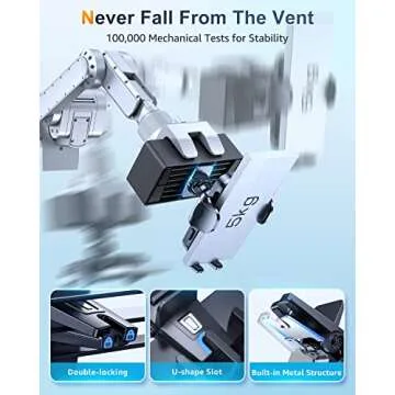 Humixx Phone Mount for Car [Military-Grade Super Suction] Universal Hands-Free Phone Holder for Dashboard Windshield Air Vent for iPhone 14 Pro Max Plus Samsung All Phones & Cars