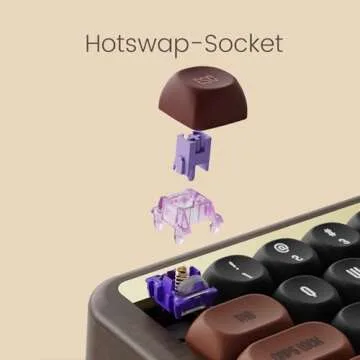 Akko Mechanical Gaming Keyboard with Walnut Wooden Case, MU01 Autumn 65% 68-Key RGB 2.4G Wireless/Bl...