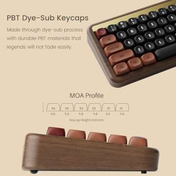 Akko MU01 Autumn Mechanical Keyboard with Walnut Case