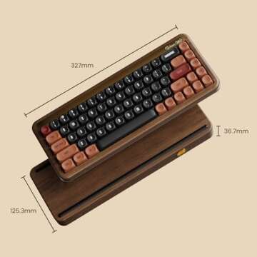 Akko MU01 Autumn Mechanical Keyboard with Walnut Case
