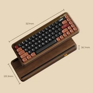 Akko MU01 Autumn Mechanical Keyboard with Walnut Case