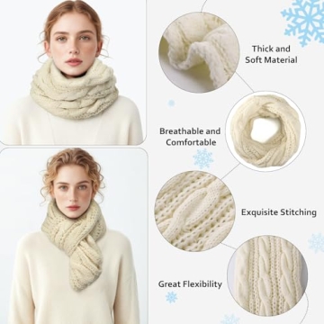 Stylish 3-Piece Winter Beanie Hat Scarf Gloves Set