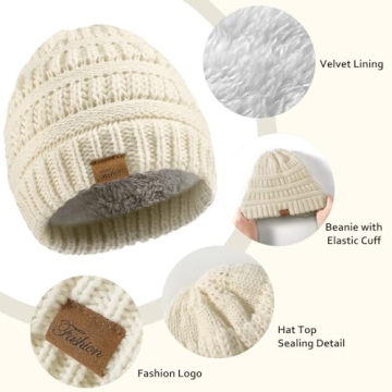 Stylish 3-Piece Winter Beanie Hat Scarf Gloves Set