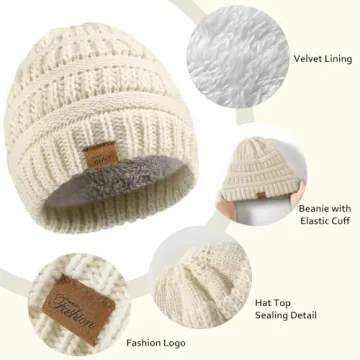 Stylish 3-Piece Winter Beanie Hat Scarf Gloves Set