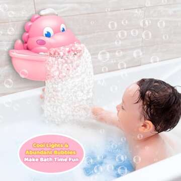 Diyfrety Light-Up Dinosaur Bubble Bath Toy for Kids