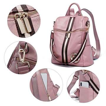 Stylish BOSTANTEN Genuine Leather Backpack Purse for Women