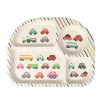 Shopwithgreen Bamboo Kids Dinnerware Set - Safe & Fun