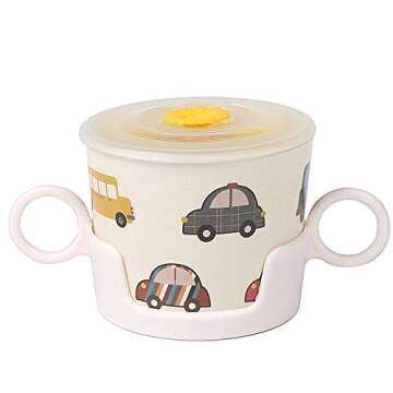 Shopwithgreen Bamboo Kids Dinnerware Set - Safe & Fun