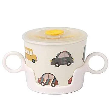 Shopwithgreen Bamboo Kids Dinnerware Set - Safe & Fun