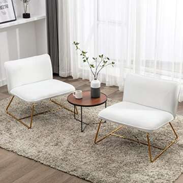 Okeysen Modern Armless Accent Chair - Comfy & Stylish