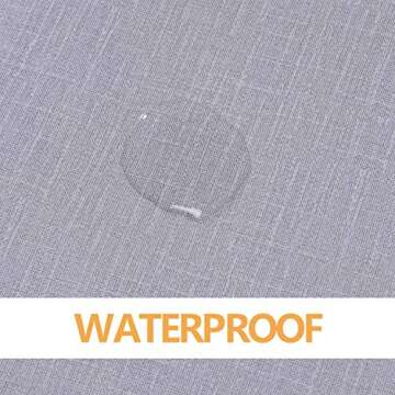 sancua 100% Waterproof Rectangle PVC Tablecloth - 54 x 78 Inch - Oil Proof Spill Proof Vinyl Table Cloth, Wipe Clean Table Cover for Dining Table, Buffet Parties and Camping, Grey