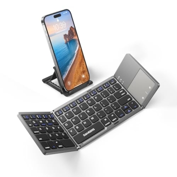 Samsers Foldable Bluetooth Keyboard with Touchpad - Ultra Slim & Portable