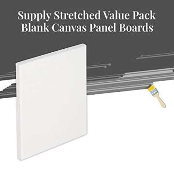 Academy Art Supply 8 x 10 Inch Stretched Canvas Value Pack of 10