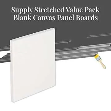 Academy Art Supply 8 x 10 Inch Stretched Canvas Value Pack of 10