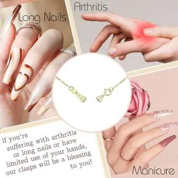 OHINGLT Magnetic Necklace Clasp Extra Strong, Gold Plated Magnet Jewelry Clasps Converters for Bracelet Necklaces Chain