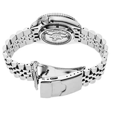 Seiko SSK005 Automatic Watch for Men - 5 -Sports - Orange Dial with Date Calendar and Luminous Hands & Markers and Gray GMT Bezel, 100m Water-Resistant