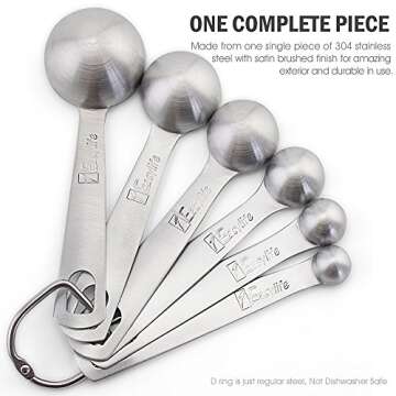 1Easylife Stainless Steel Measuring Spoons Set - 6 Piece